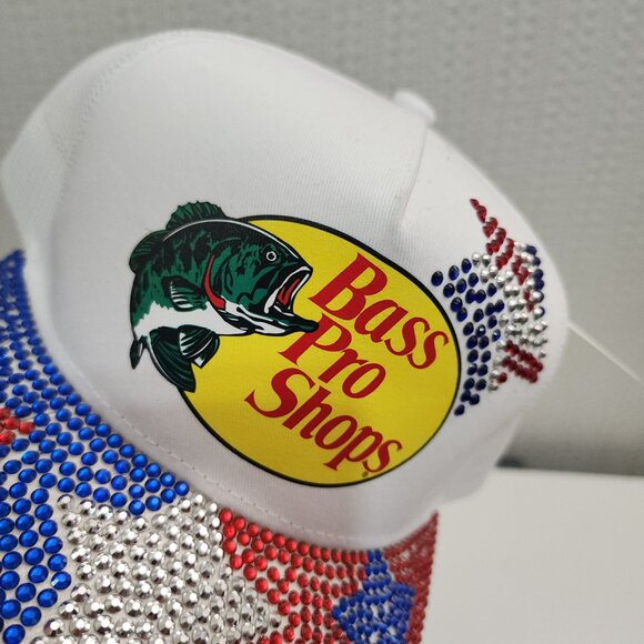 Bass Pro Shops Bling Mesh-Back Cap - Patriotic Hat - Picture 5 of 11